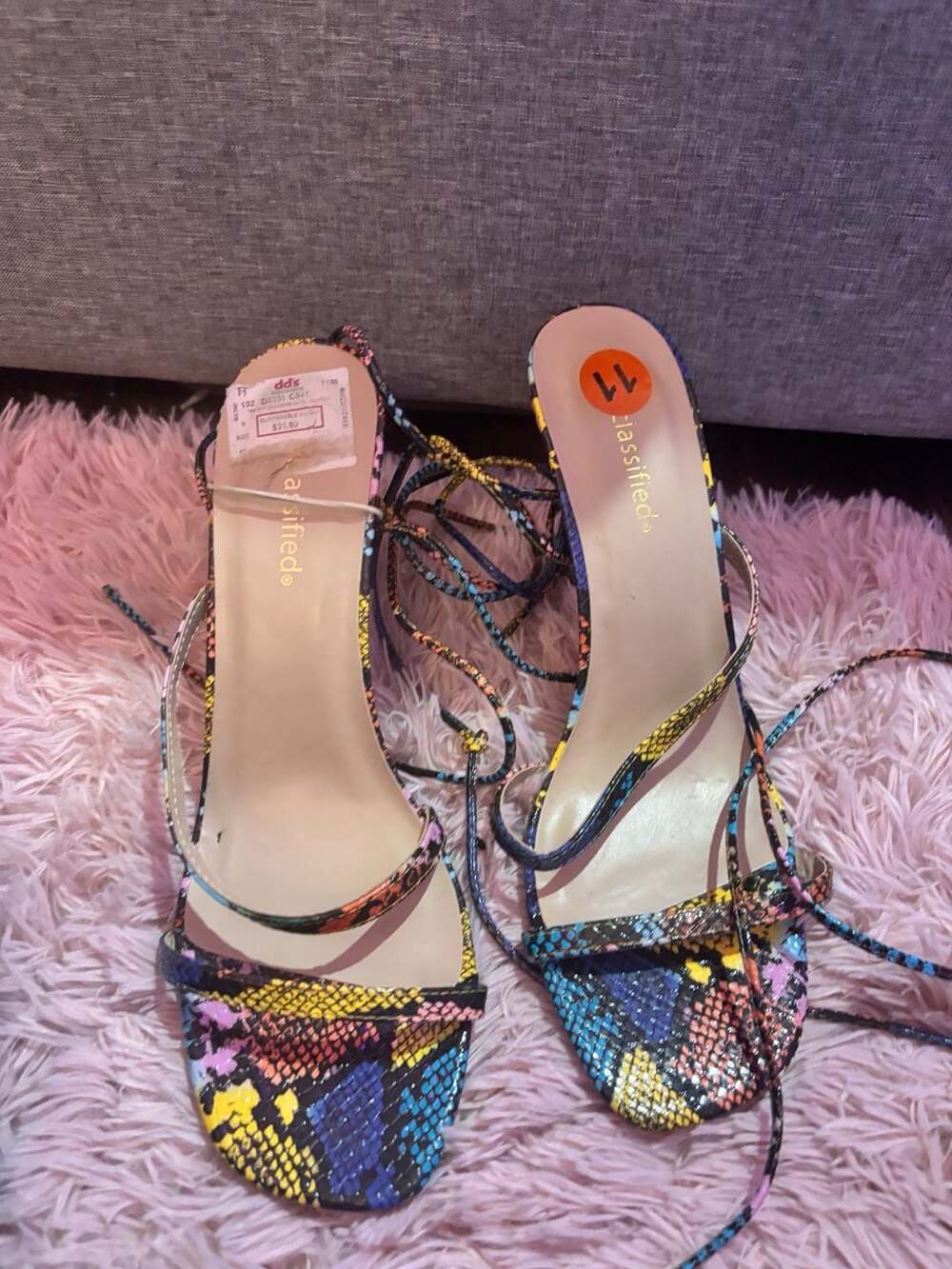 Classified Heels Size 11 Multi Color